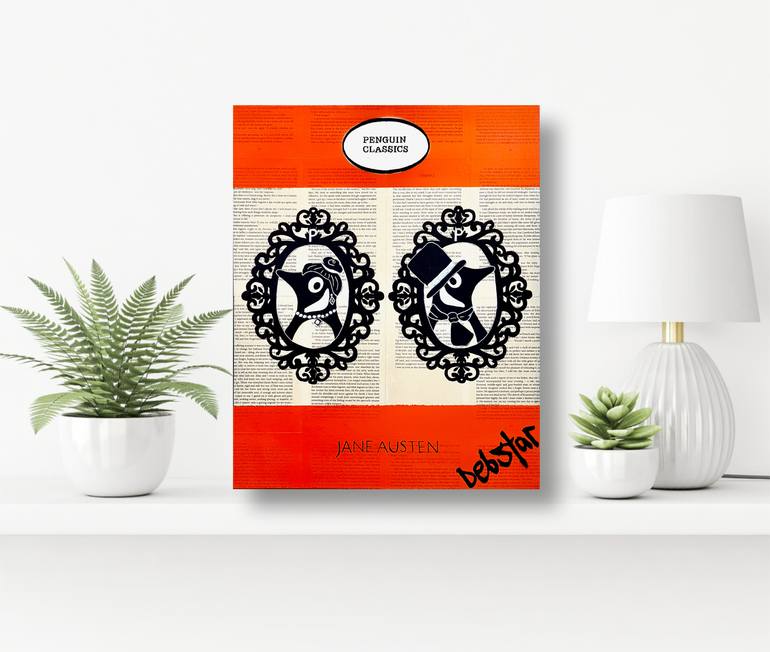 Original Black & White Animal Painting by Deborah Lang
