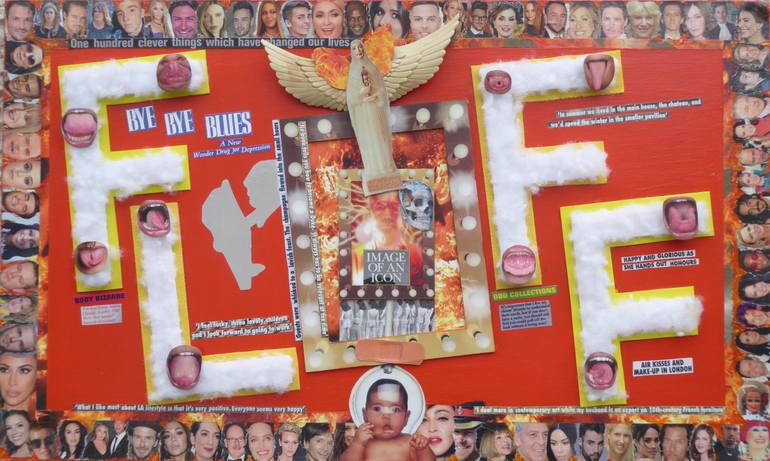 Original Pop Art People Mixed Media by Alan Pringle
