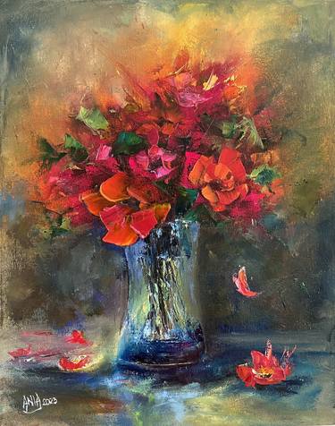 Original Impressionism Floral Paintings by Anna Blasinska