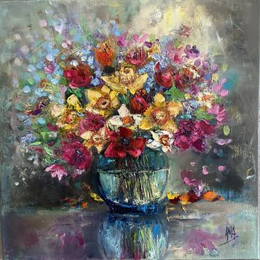 Original Fine Art Floral Paintings by Anna Blasinska