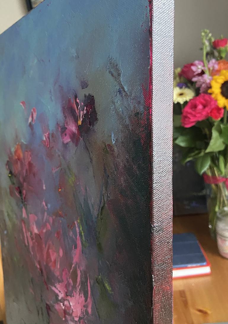 Original Impressionism Floral Painting by Anna Blasinska