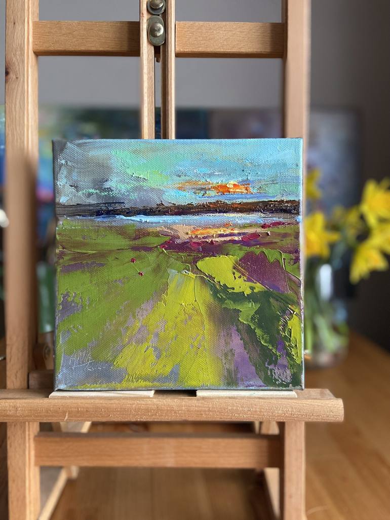 Original Abstract Landscape Painting by Anna Blasinska