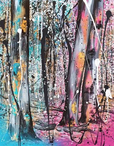 Original Abstract Landscape Paintings by Rosie Tretter