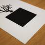 Black minimal printmaking art Tsintavis