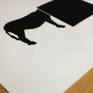Black minimal printmaking art Tsintavis