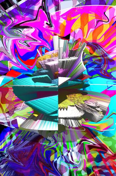 Print of Abstract Digital by Marie-Claire Perez Hammerschlag