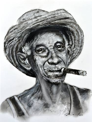 Saatchi Art Artist Rolando Duartes; Drawings, “Cuban farmer” #art