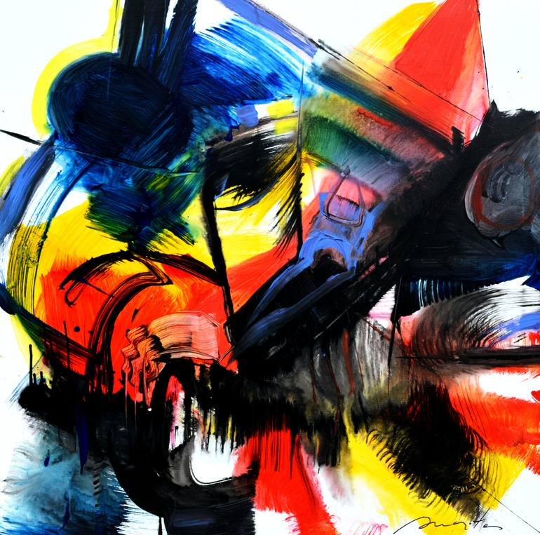 Original Abstract Painting by Rolando Duartes | Abstract Expressionism Art on Canvas | Never give up