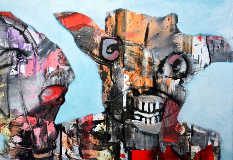 Original Expressionism Humor Painting by Rolando Duartes