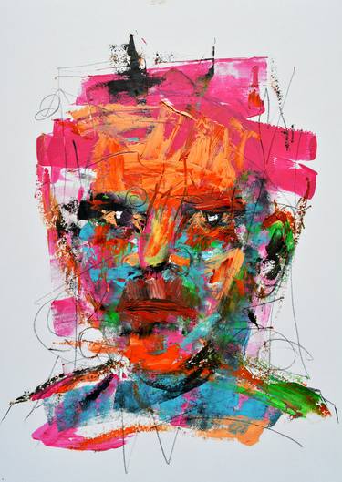 Print of Expressionism Portrait Paintings by Rolando Duartes