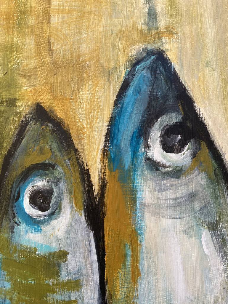 Original Contemporary Fish Painting by ileana Ostropolsky