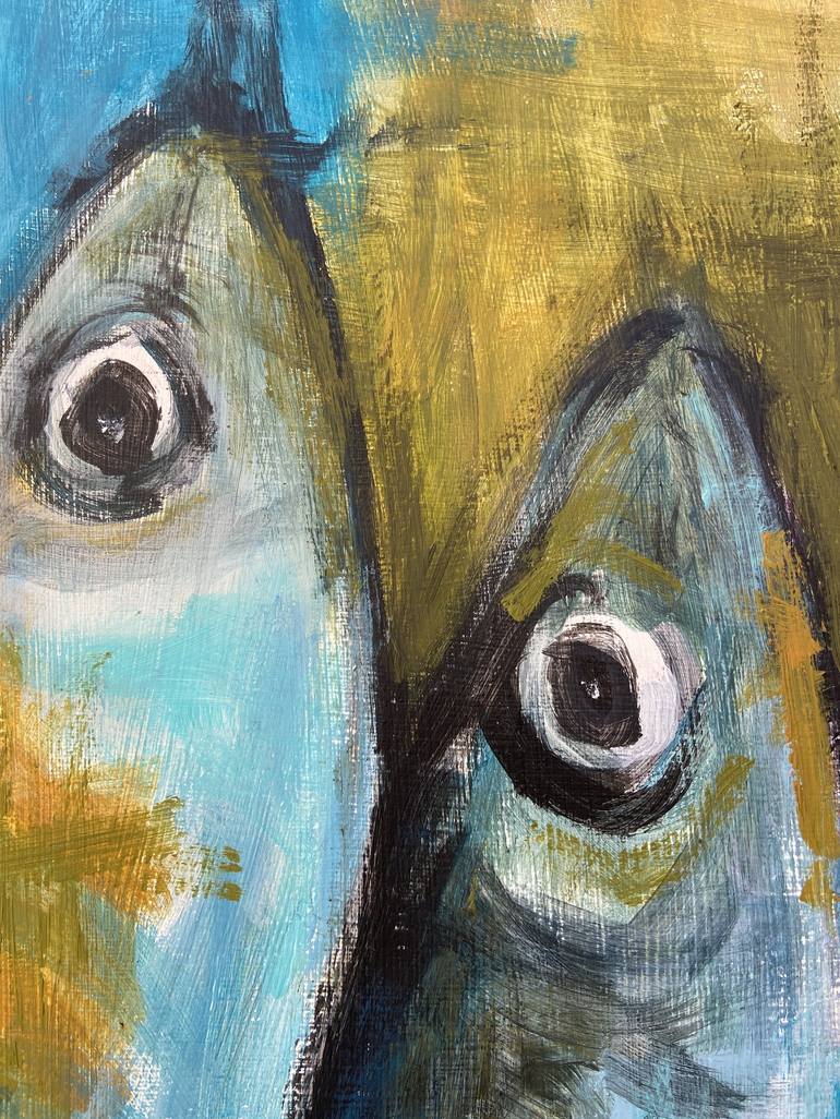 Original Contemporary Fish Painting by ileana Ostropolsky