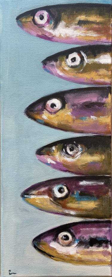 Print of Abstract Fish Paintings by ileana Ostropolsky