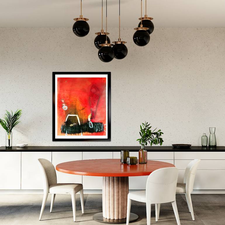 Original Abstract Outer Space Painting by Nicola Barth