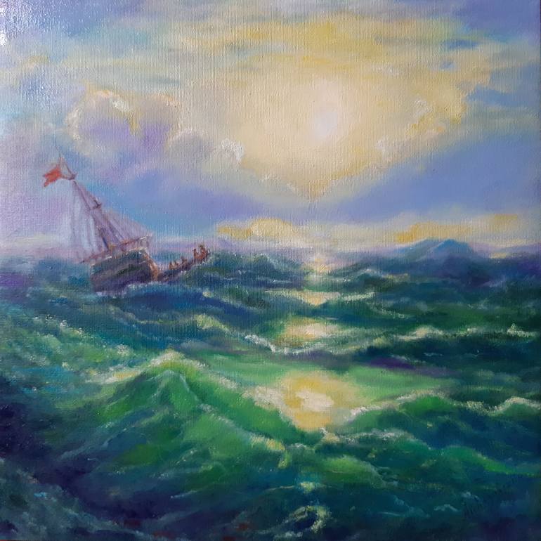 Print of Fine Art Seascape Paintings by Viktoriia Klymenko