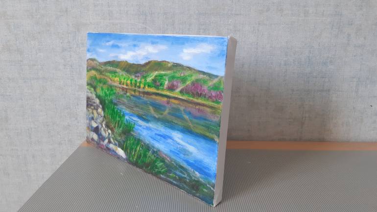 Original Art Deco Landscape Drawing by Viktoriia Klymenko