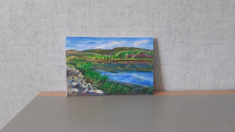 Original Art Deco Landscape Drawing by Viktoriia Klymenko