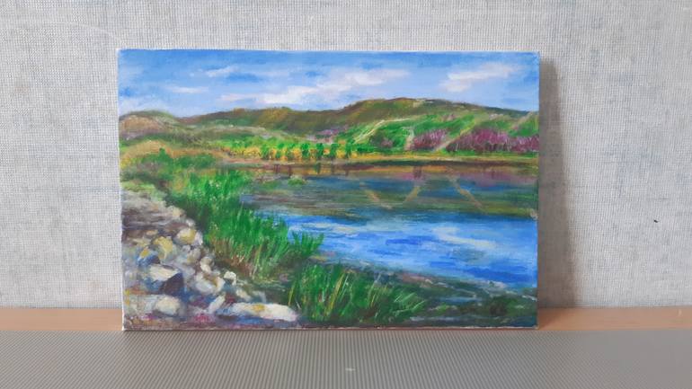 Original Art Deco Landscape Drawing by Viktoriia Klymenko