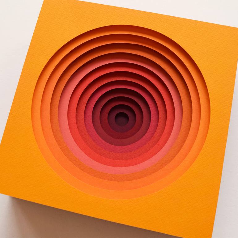 Original Abstract Geometric Mixed Media by Owen Gildersleeve