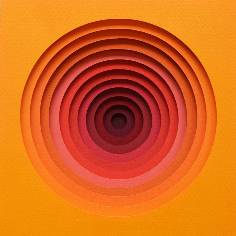 Original Abstract Geometric Mixed Media by Owen Gildersleeve