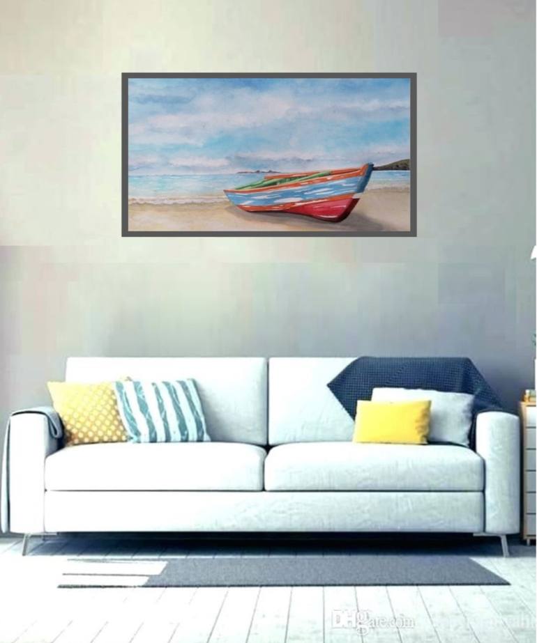 Original Beach Painting by Mónica Tejero