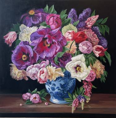 Original Impressionism Floral Paintings by Anna Reznikova