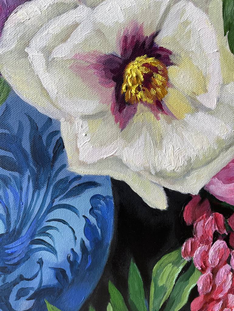 Original Impressionism Floral Painting by Anna Reznikova