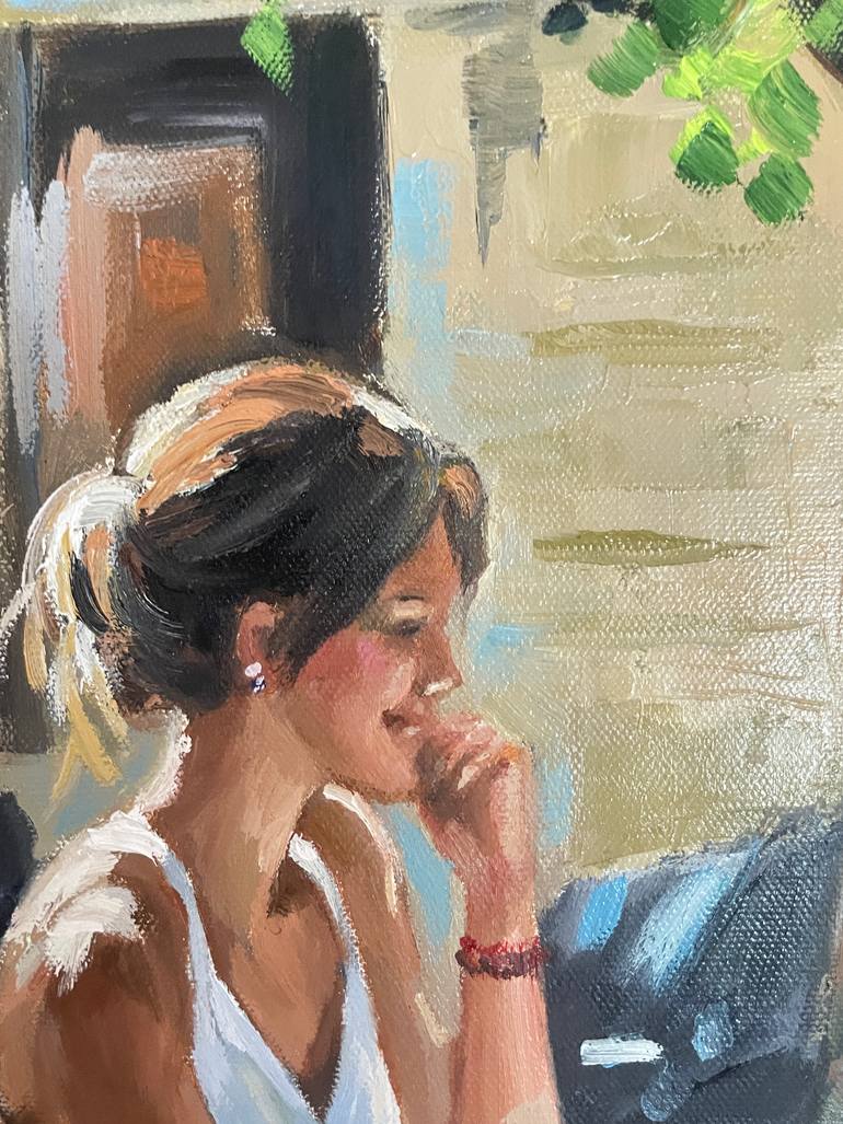 Original Impressionism People Painting by Anna Reznikova