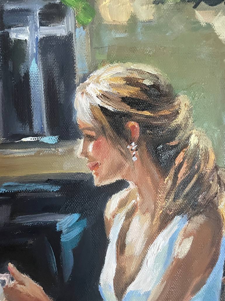 Original Impressionism People Painting by Anna Reznikova