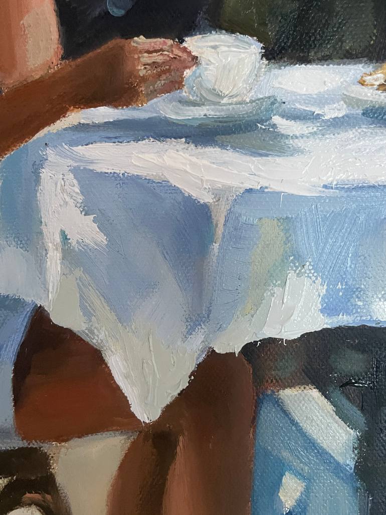 Original Impressionism People Painting by Anna Reznikova