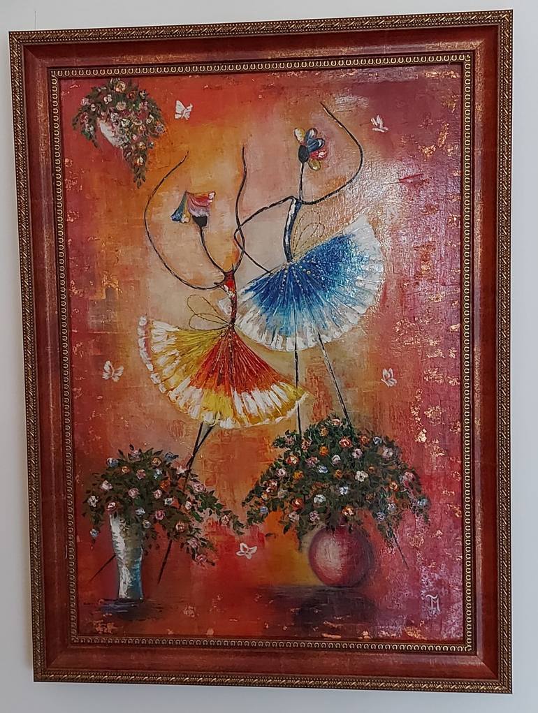 Original Art Deco Abstract Painting by Tania Mills