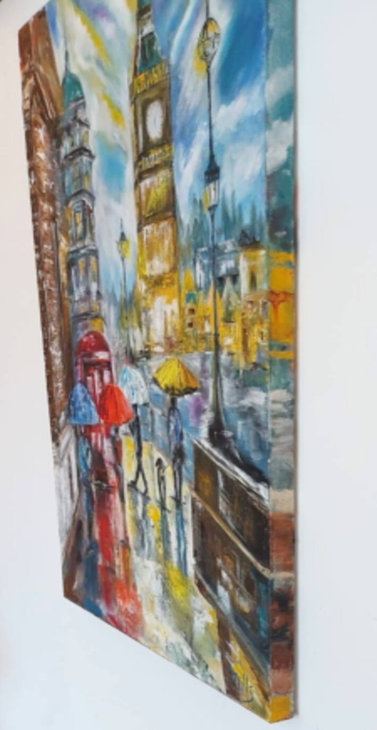Original Impressionism Architecture Painting by Tania Mills
