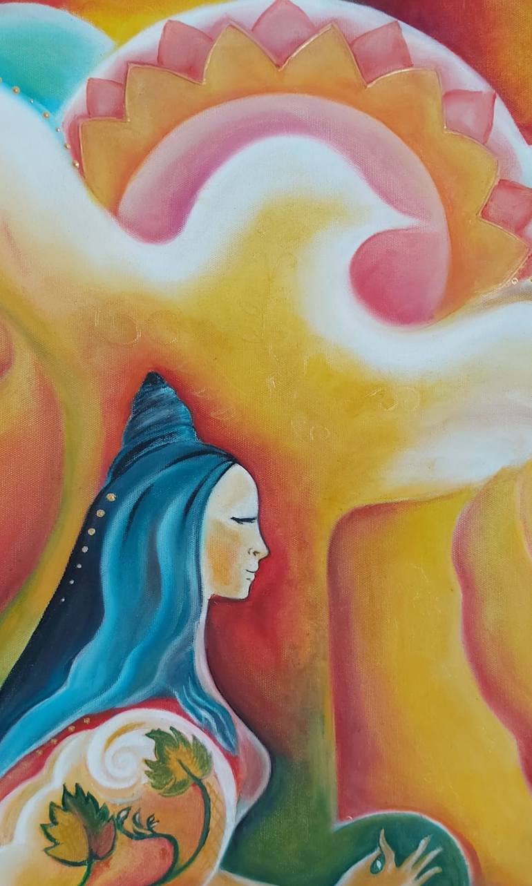 Original Abstract Women Painting by Tania Mills