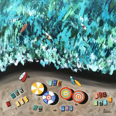 Print of Beach Paintings by Natalia Nosek NATXA