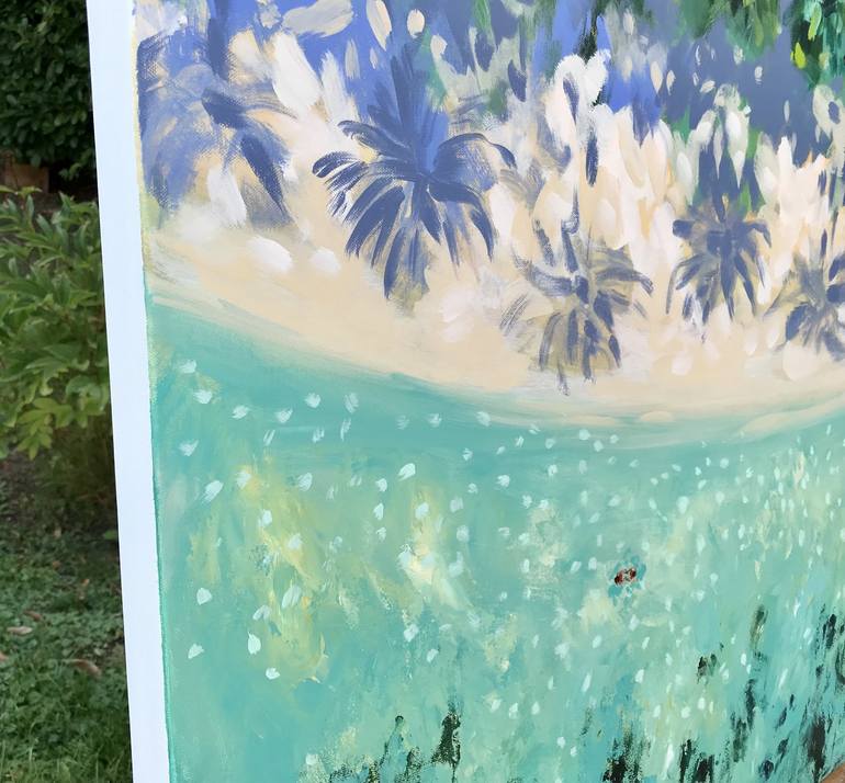 Original Pop Art Beach Painting by Natalia Nosek NATXA