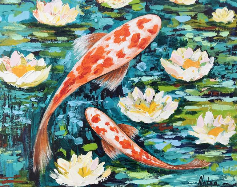 Original Pop Art Fish Painting by Natalia Nosek NATXA