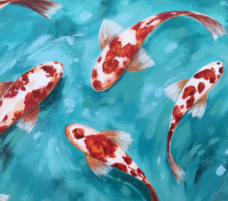 Original Pop Art Fish Painting by Natalia Nosek NATXA