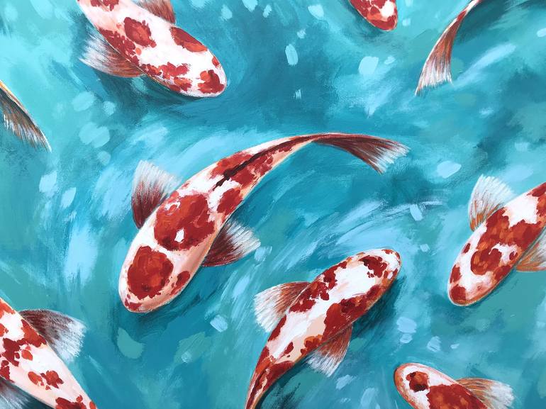 Original Pop Art Fish Painting by Natalia Nosek NATXA