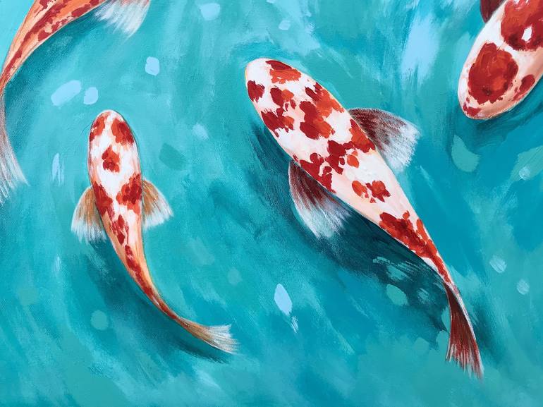 Original Pop Art Fish Painting by Natalia Nosek NATXA