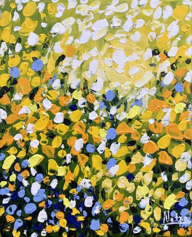 Original Pop Art Floral Paintings by Natalia Nosek NATXA