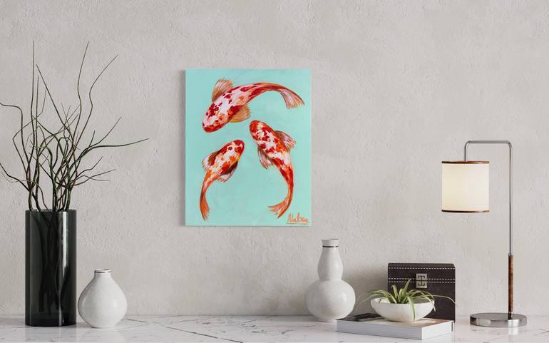 Original Pop Art Fish Painting by Natalia Nosek NATXA