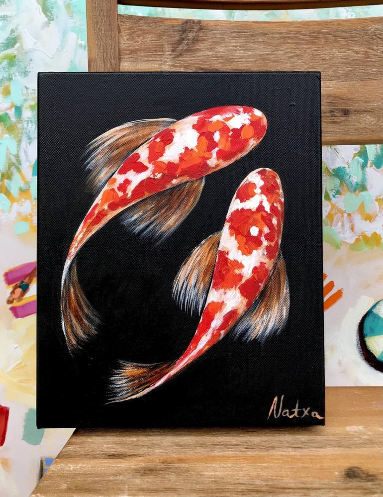 Original Pop Art Fish Painting by Natalia Nosek NATXA