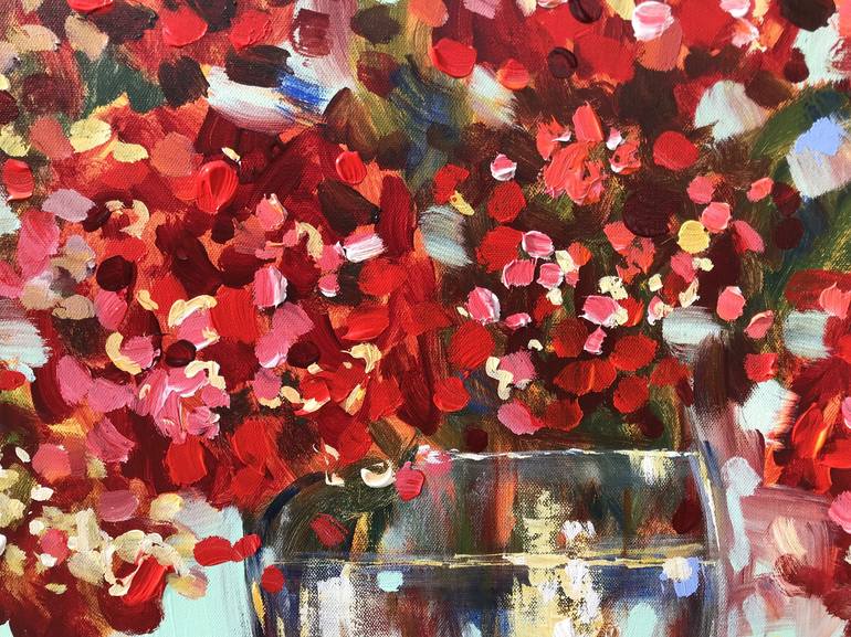 Original Pop Art Floral Painting by Natalia Nosek NATXA