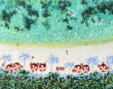 Original Pop Art Beach Paintings by Natalia Nosek NATXA