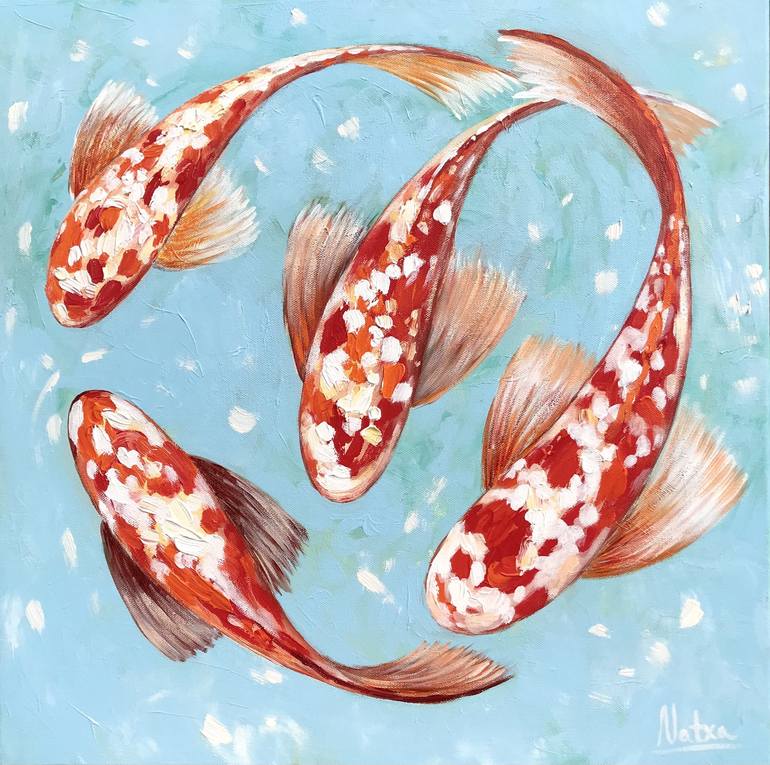 Print of Pop Art Fish Paintings by Natalia Nosek Natxa