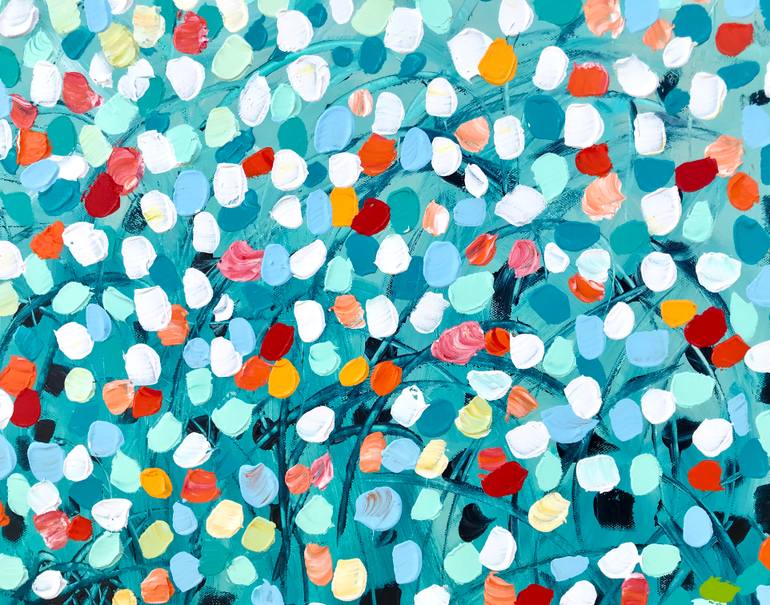 Original Abstract Expressionism Landscape Painting by Natalia Nosek Natxa