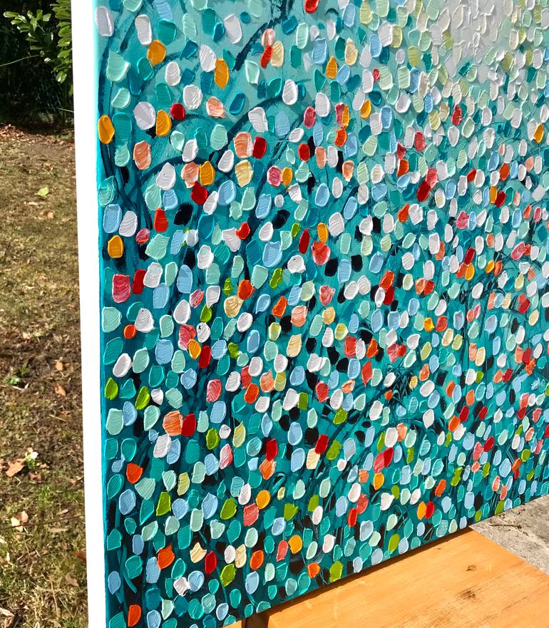 Original Abstract Expressionism Landscape Painting by Natalia Nosek Natxa