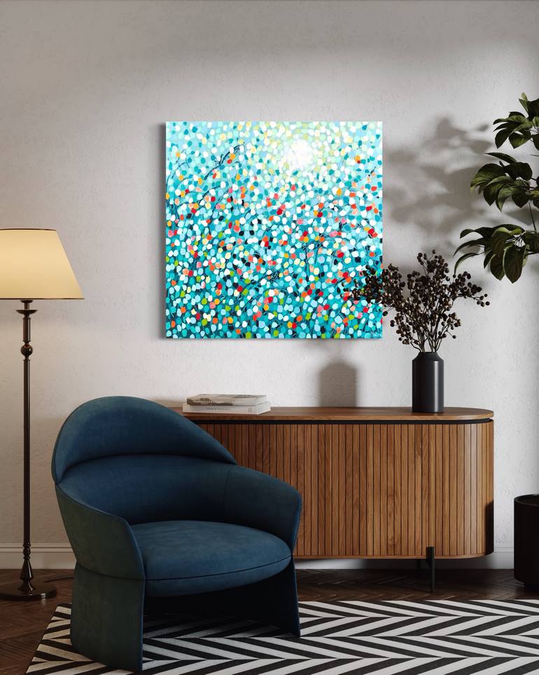 Original Abstract Expressionism Landscape Painting by Natalia Nosek Natxa