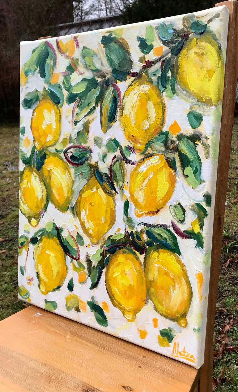 Original Abstract Expressionism Botanic Painting by Natalia Nosek Natxa