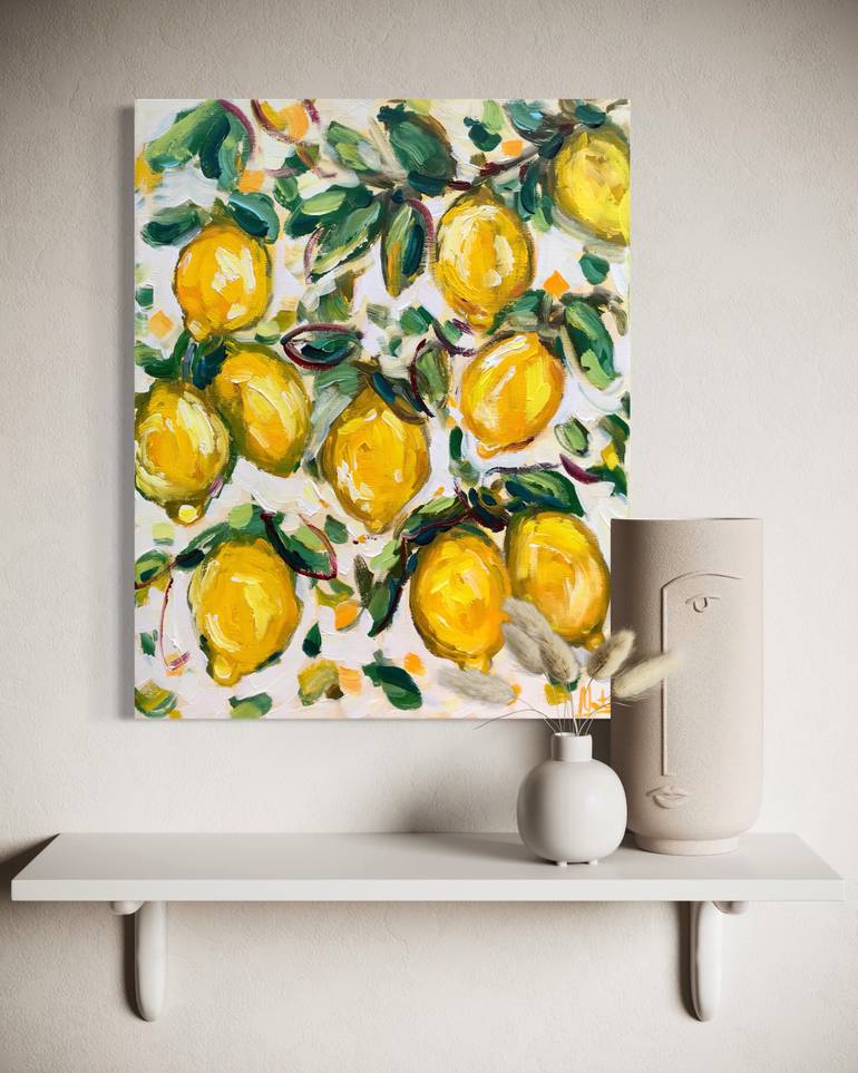 Original Abstract Expressionism Botanic Painting by Natalia Nosek Natxa